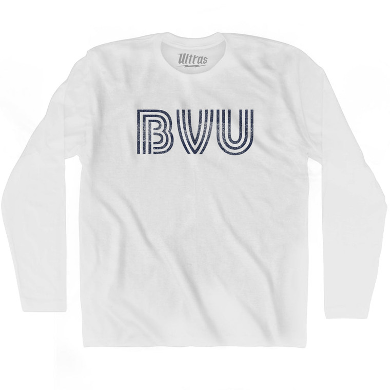 Boulder Airport City BVU Adult Cotton Long Sleeve T-shirt - White