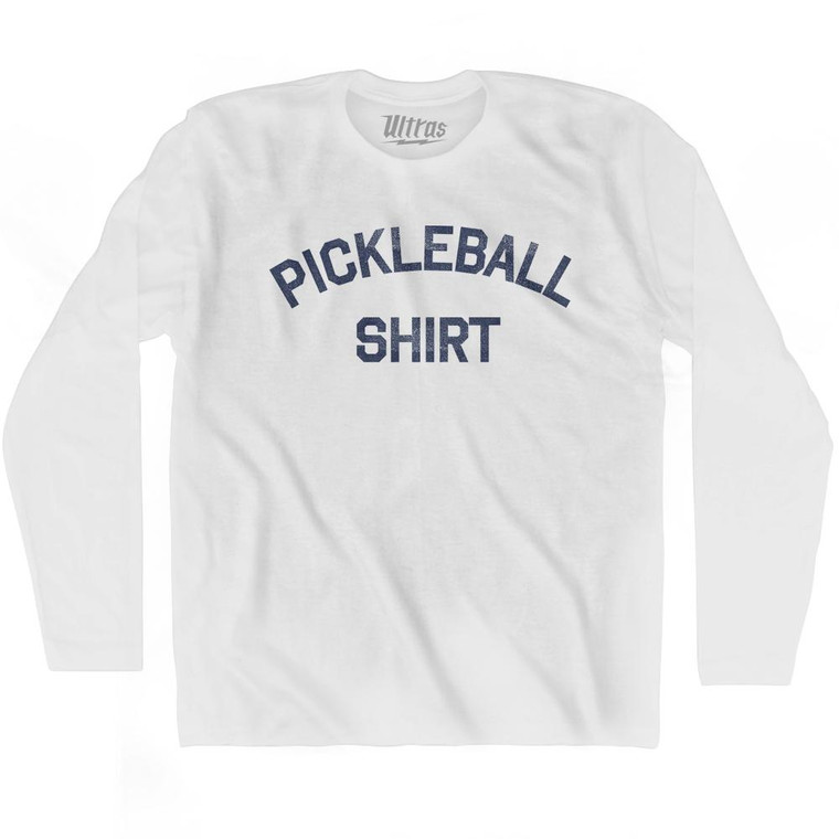 Pickleball Shirt Adult Cotton Long Sleeve T-shirt by Ultras