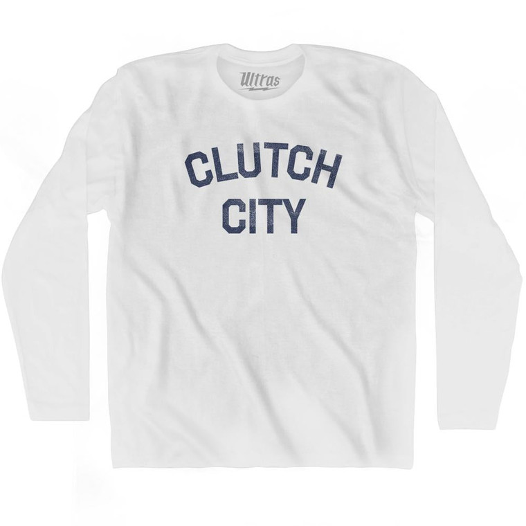 Clutch City Adult Cotton Long Sleeve T-Shirt by Ultras