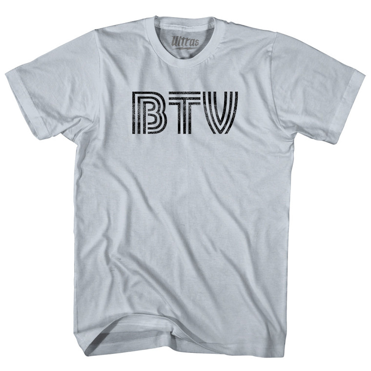 Burlington Airport BTV Adult Cotton T-shirt - Slver
