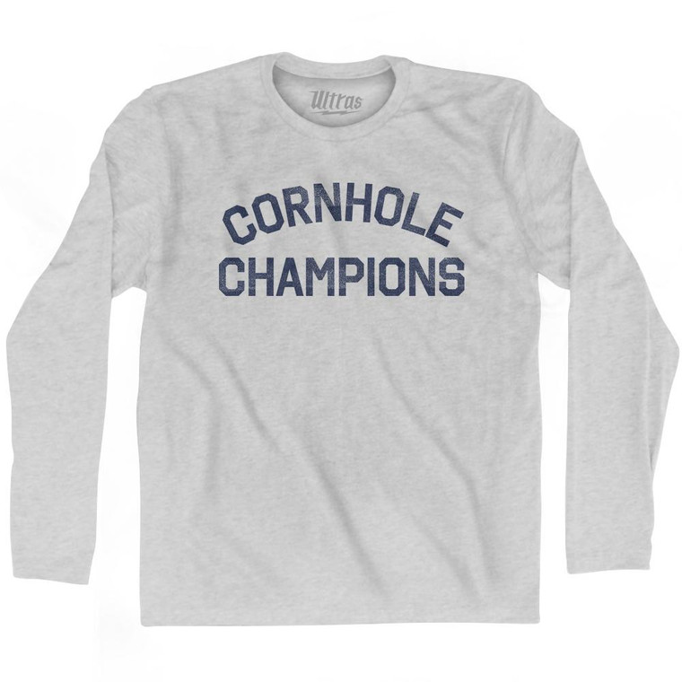 Cornhole Champions Adult Cotton Long Sleeve T-shirt by Ultras