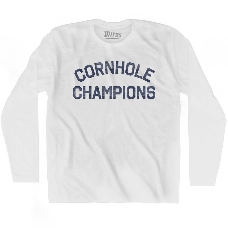 Cornhole Champions Adult Cotton Long Sleeve T-shirt by Ultras