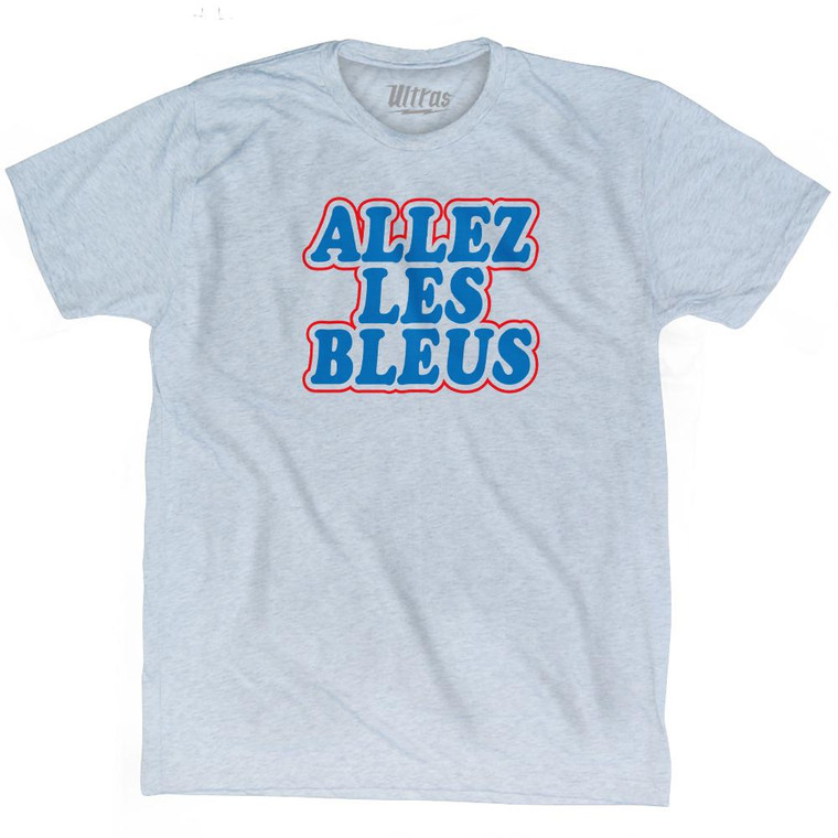 France ALLEZ Les Bleus Soccer Adult Tri-Blend T-shirt by Ultras