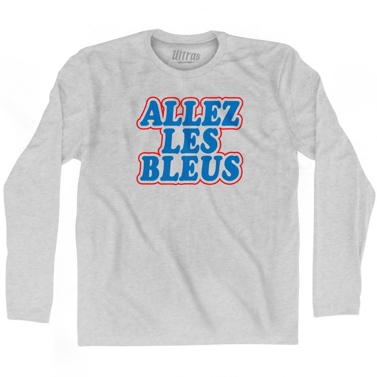 France ALLEZ Les Bleus Soccer Adult Cotton Long Sleeve T-shirt by Ultras