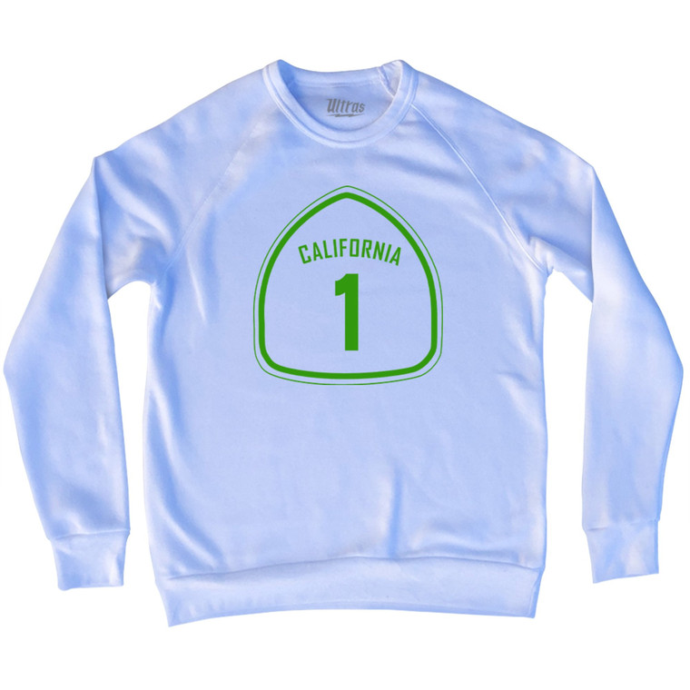 California 1 Highway Sign Adult Tri-Blend Sweatshirt by Ultras
