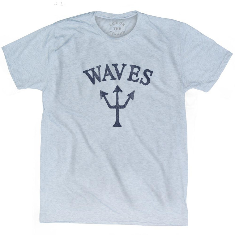 Waves Trident Adult Tri-Blend T-shirt by Ultras