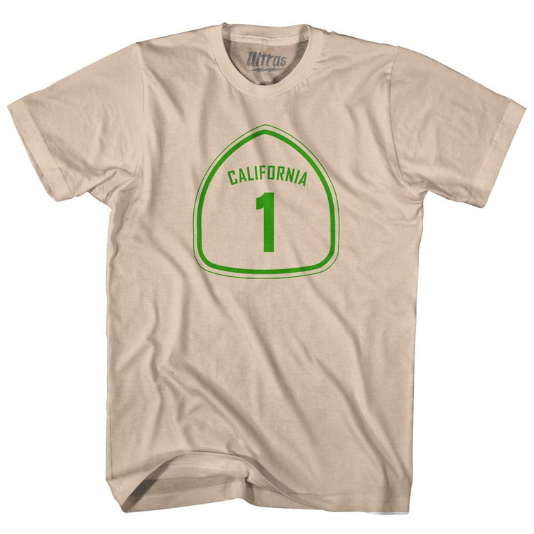California 1 Highway Sign Adult Cotton T-shirt by Ultras