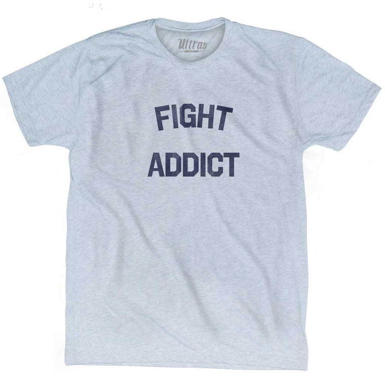 Fight Addict Adult Tri-Blend T-shirt - Athletic White