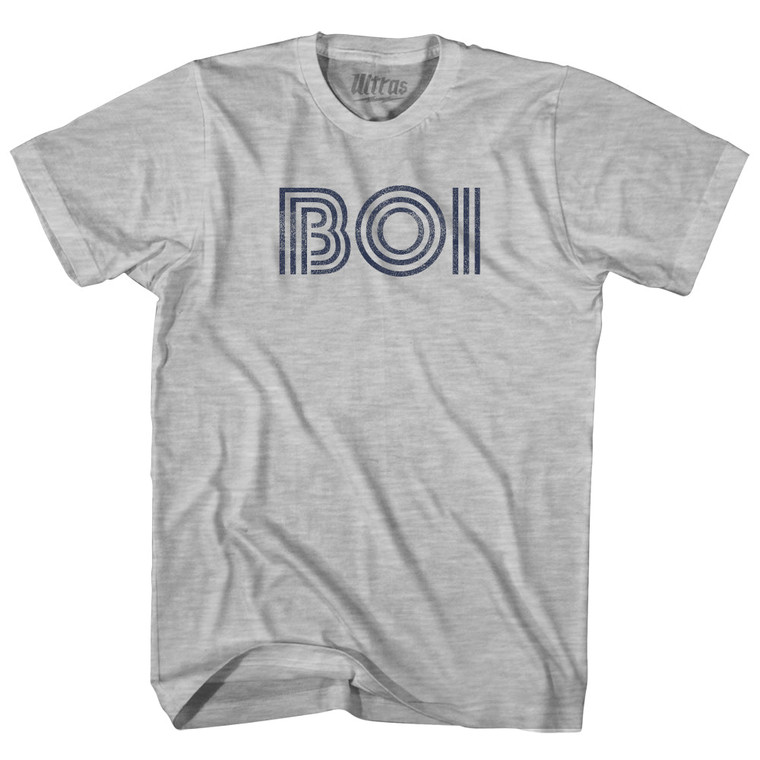 Boise Airport BOI Adult Cotton T-shirt - Grey Heather