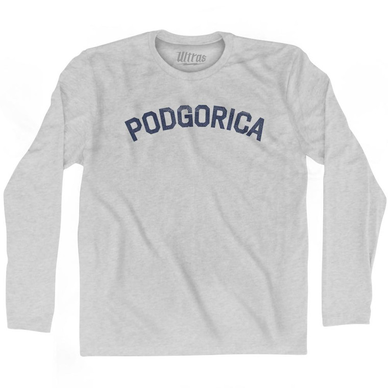 PODGORICA Adult Cotton Long Sleeve T-shirt by Ultras
