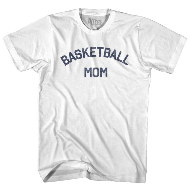 Basketball Mom Women Cotton Junior Cut T-Shirt by Ultras
