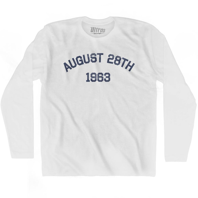 August 28th 1963 Dr. King I have a Dream Speech Adult Cotton Long Sleeve T-shirt by Ultras