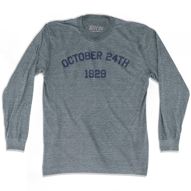 October 24th 1929 Stock Market Crash Adult Tri-Blend Long Sleeve T-shirt by Ultras