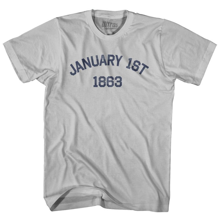 January 1st 1863 President Abraham Lincoln's Emancipation Proclamation Adult Cotton T-shirt by Ultras