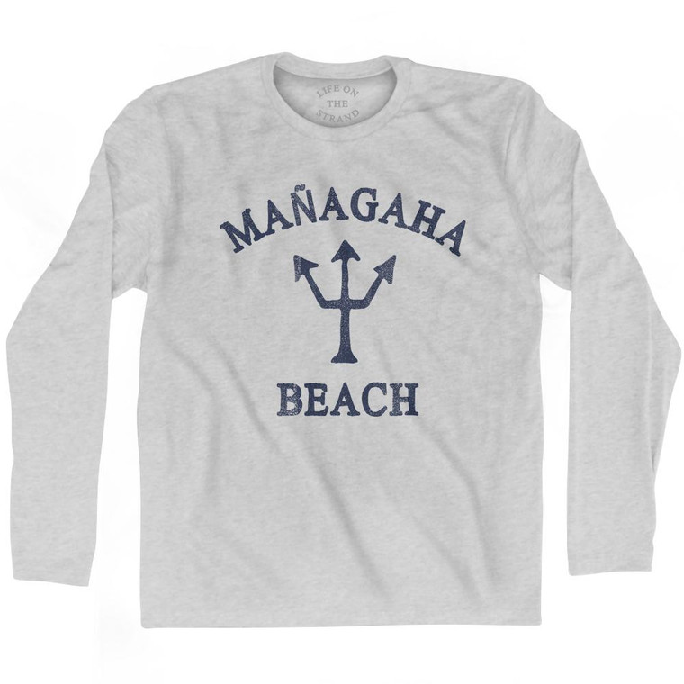 Northern Mariana Islands Managaha Beach Trident Adult Cotton Long Sleeve T-Shirt by Ultras