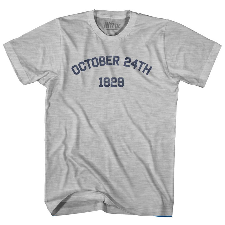 October 24th 1929 Stock Market Crash Womens Cotton Junior Cut T-Shirt by Ultras