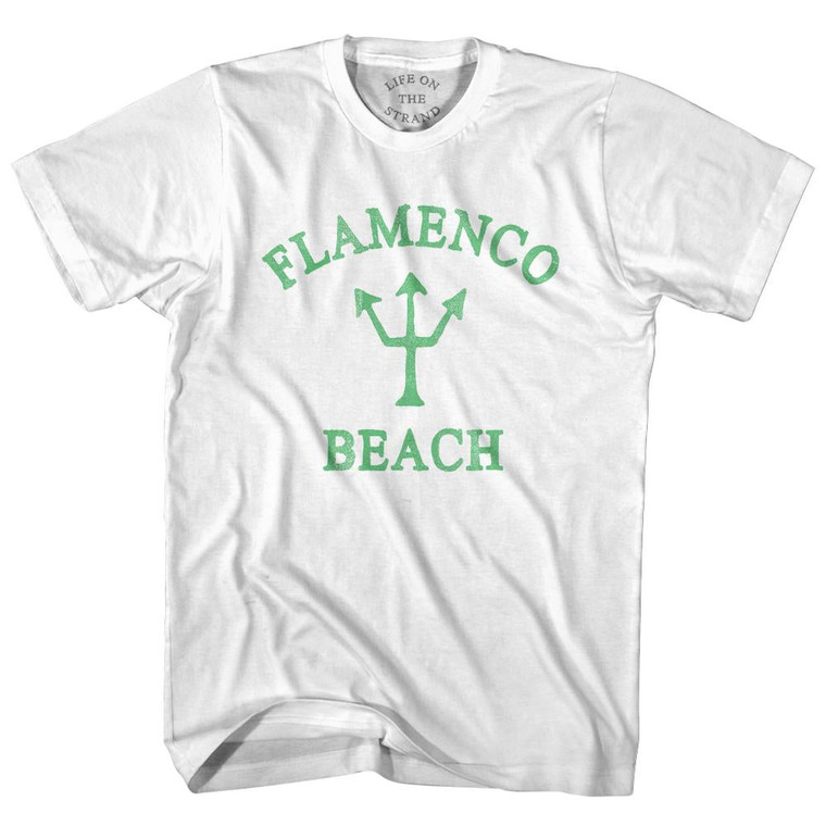 Puerto Rico Flamenco Beach Emerald Art Trident Adult Cotton T-Shirt by Ultras