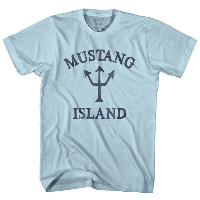 Texas Mustang Island Trident Adult Cotton T-Shirt by Ultras