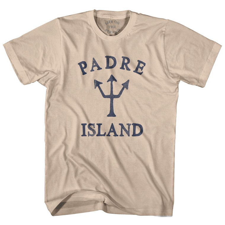 Texas Padre Island Trident Adult Cotton T-Shirt by Ultras