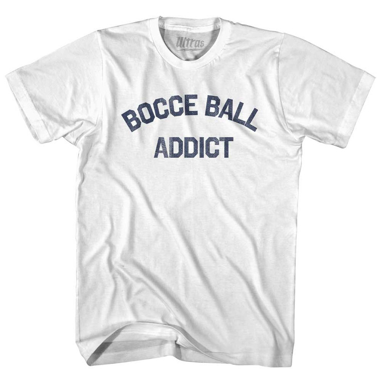 Bocce Ball Addict Womens Cotton Junior Cut T-Shirt - White