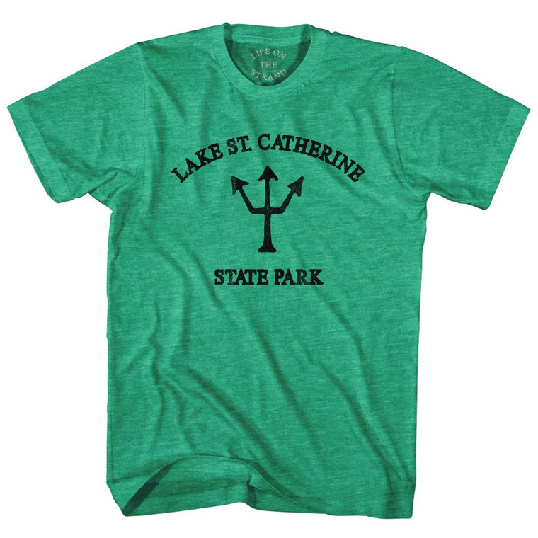 Vermont Lake St Catherine State Park Trident Adult Tri-Blend T-Shirt by Ultras