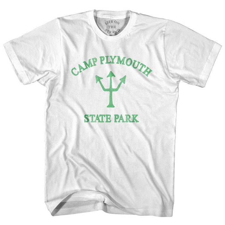 Vermont Camp Plymouth State Park Emerald Art Trident Adult Cotton T-Shirt by Ultras