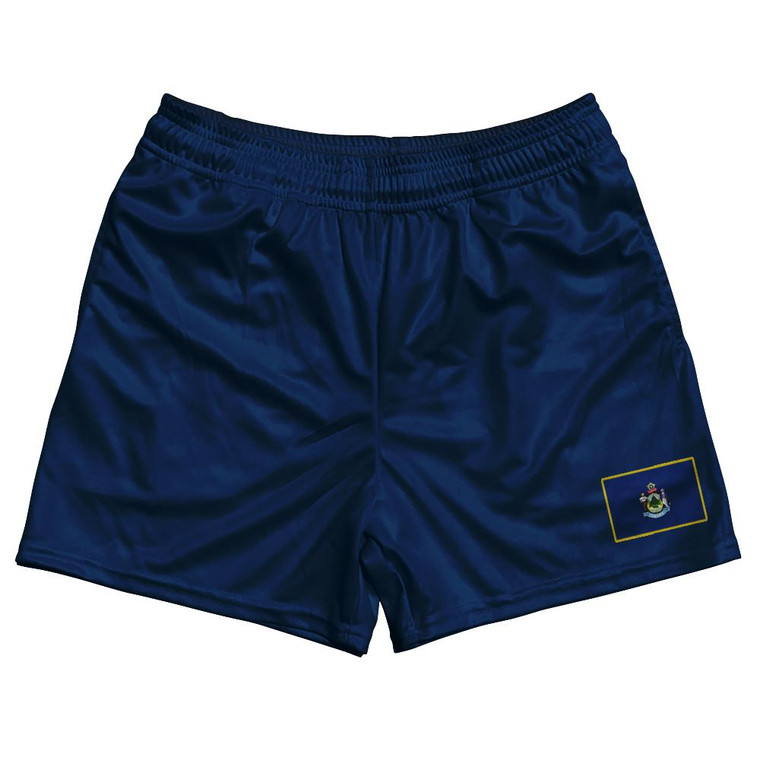 Maine State Heritage Flag Rugby Shorts Made in USA by Ultras