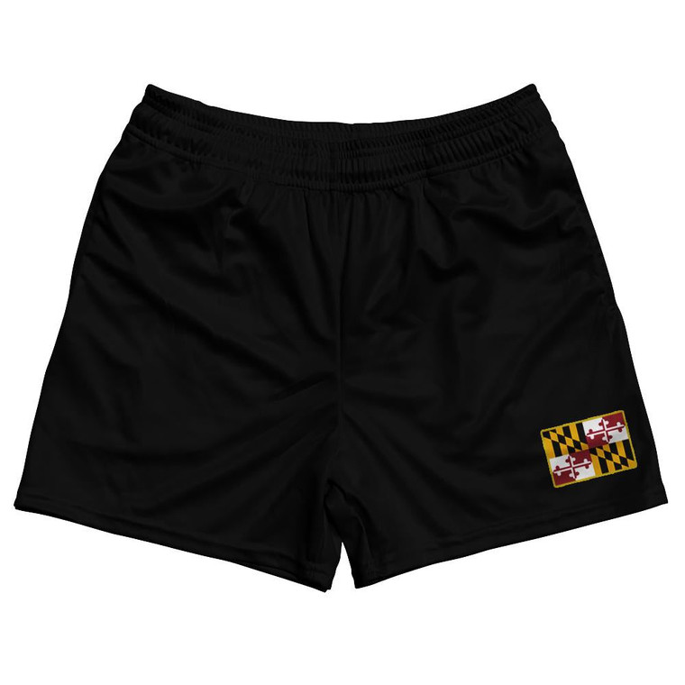 Maryland State Heritage Flag Rugby Shorts Made in USA by Ultras