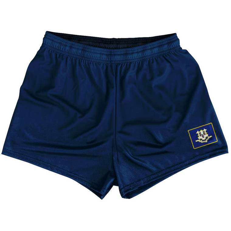 Connecticut State Heritage Flag Womens & Girls Sport Shorts End Made In USA by Ultras