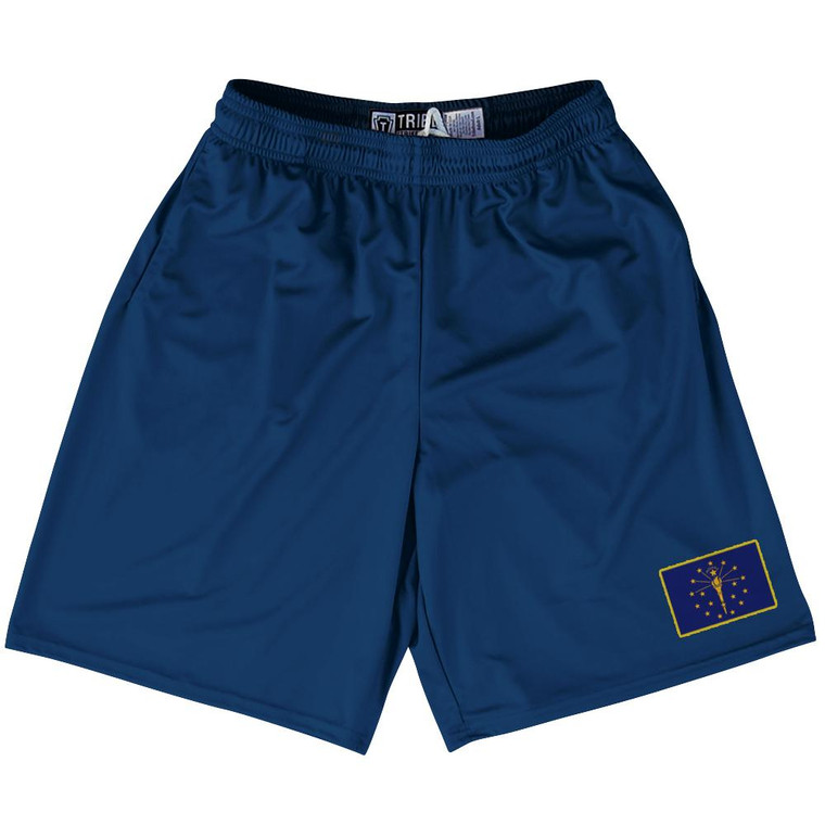 Indiana State Heritage Flag Lacrosse Shorts Made in USA by Ultras