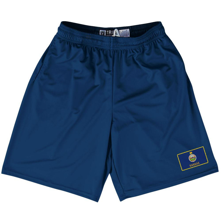 Kansas State Heritage Flag Lacrosse Shorts Made in USA by Ultras