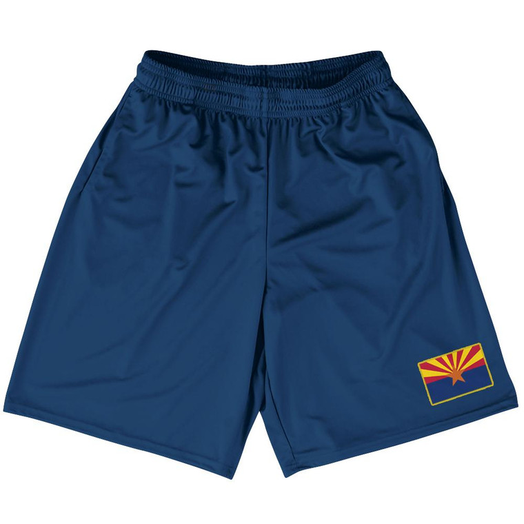 Arizona State Heritage Flag Basketball Practice Shorts Made In USA by Ultras