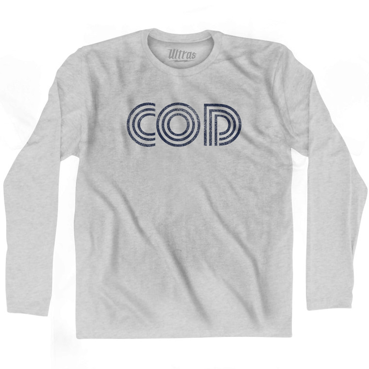 Cody COD Airport Adult Cotton Long Sleeve T-shirt - Grey Heather