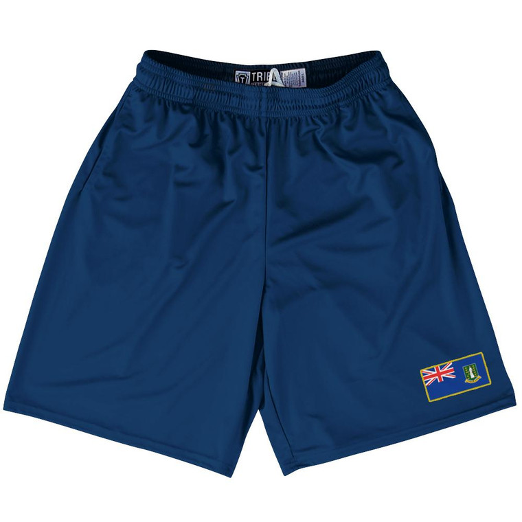 British Virgin Islands Country Heritage Flag Lacrosse Shorts Made In USA by Ultras