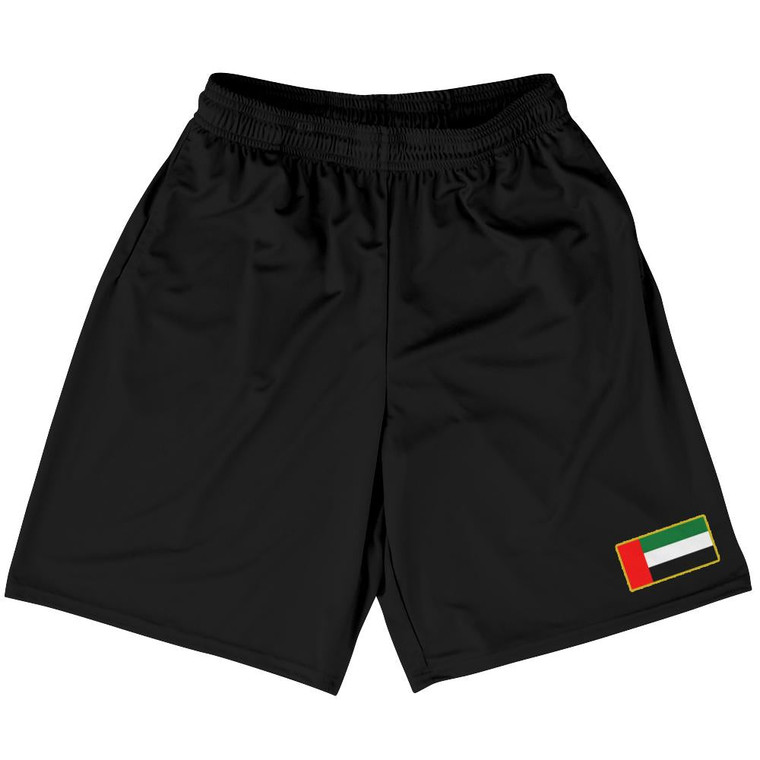 United Arab Emirates Country Heritage Flag Basketball Practice Shorts Made In USA by Ultras