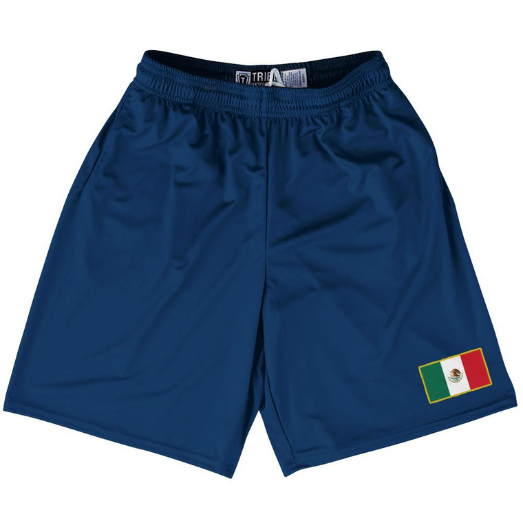 Mexico Country Heritage Flag Lacrosse Shorts Made In USA by Ultras