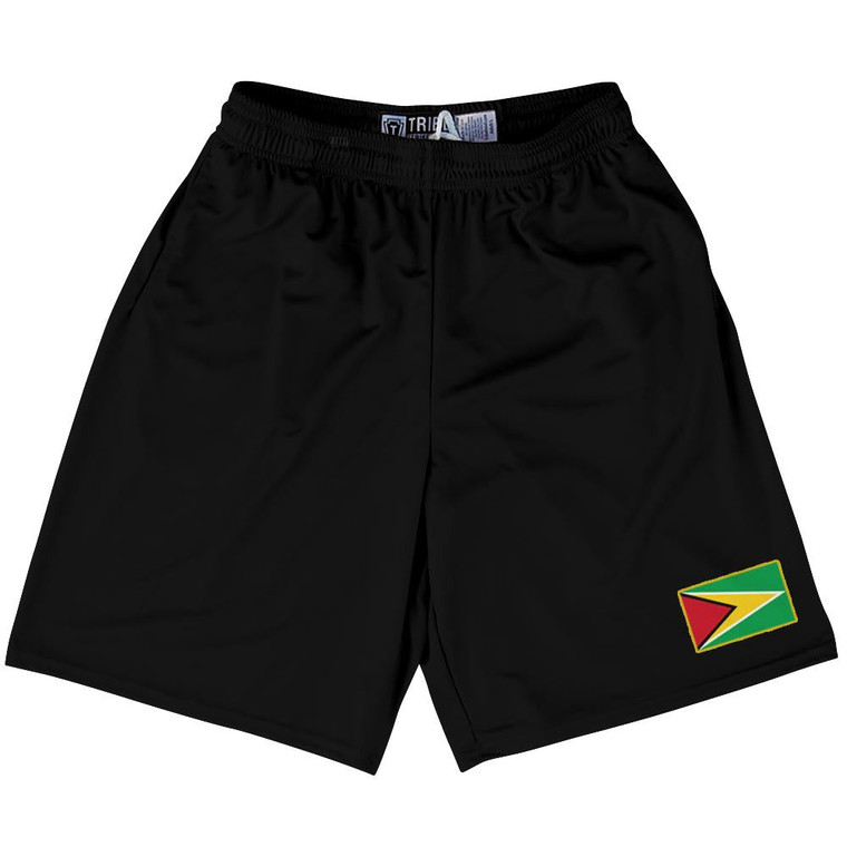 Guyana Country Heritage Flag Lacrosse Shorts Made In USA by Ultras