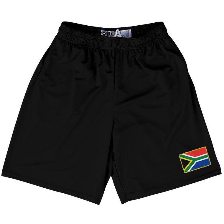 South Africa Country Heritage Flag Lacrosse Shorts Made In USA by Ultras