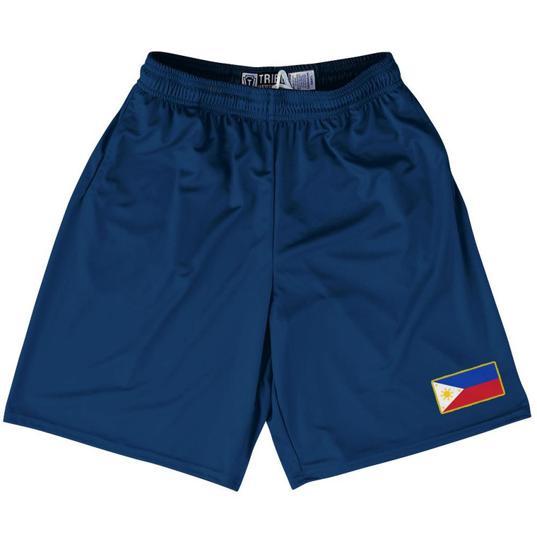 Philippines Country Heritage Flag Lacrosse Shorts Made In USA by Ultras