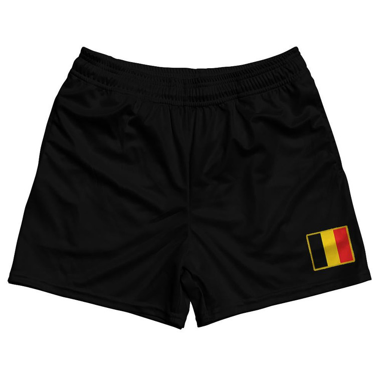 Belgium Country Heritage Flag Rugby Shorts Made In USA by Ultras