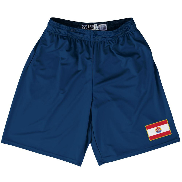 Tahiti Country Heritage Flag Lacrosse Shorts Made In USA by Ultras