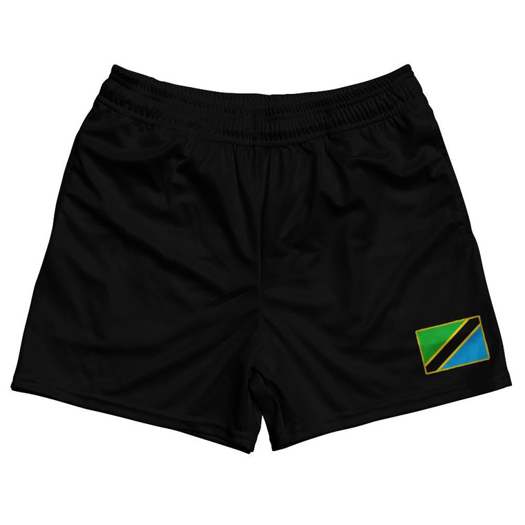 Tanzania Country Heritage Flag Rugby Shorts Made In USA by Ultras