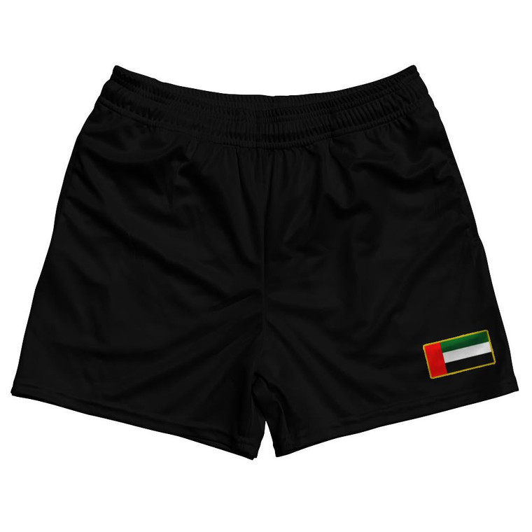 United Arab Emirates Country Heritage Flag Rugby Shorts Made In USA by Ultras