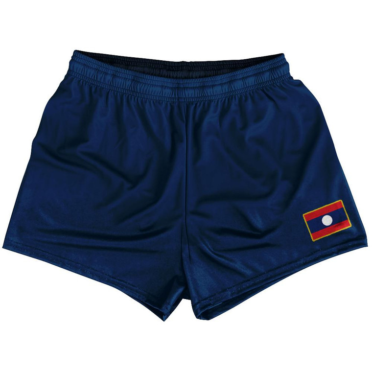Laos Country Heritage Flag Womens & Girls Sport Shorts End Made In USA by Ultras