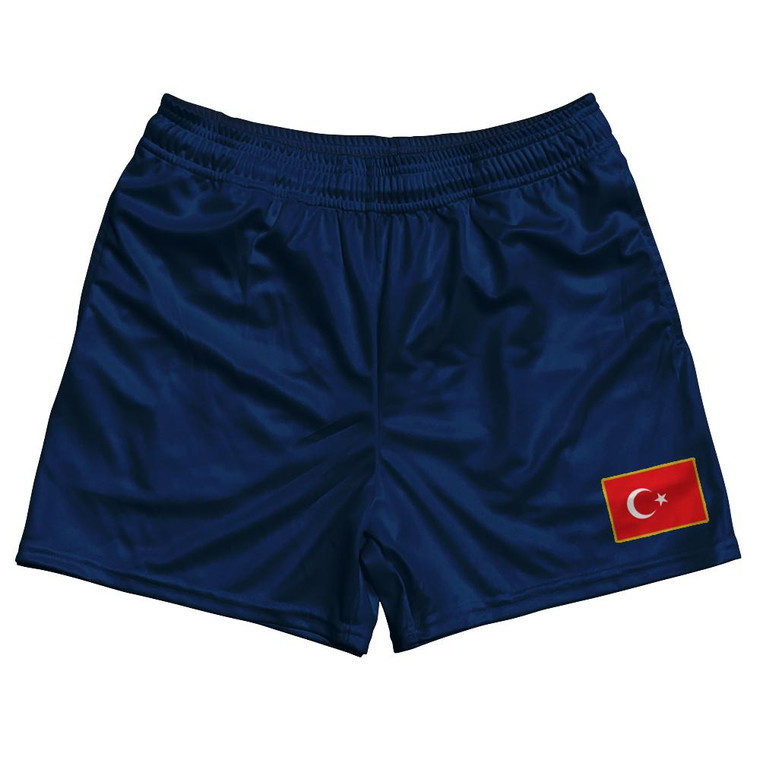 Turkey Country Heritage Flag Rugby Shorts Made In USA by Ultras