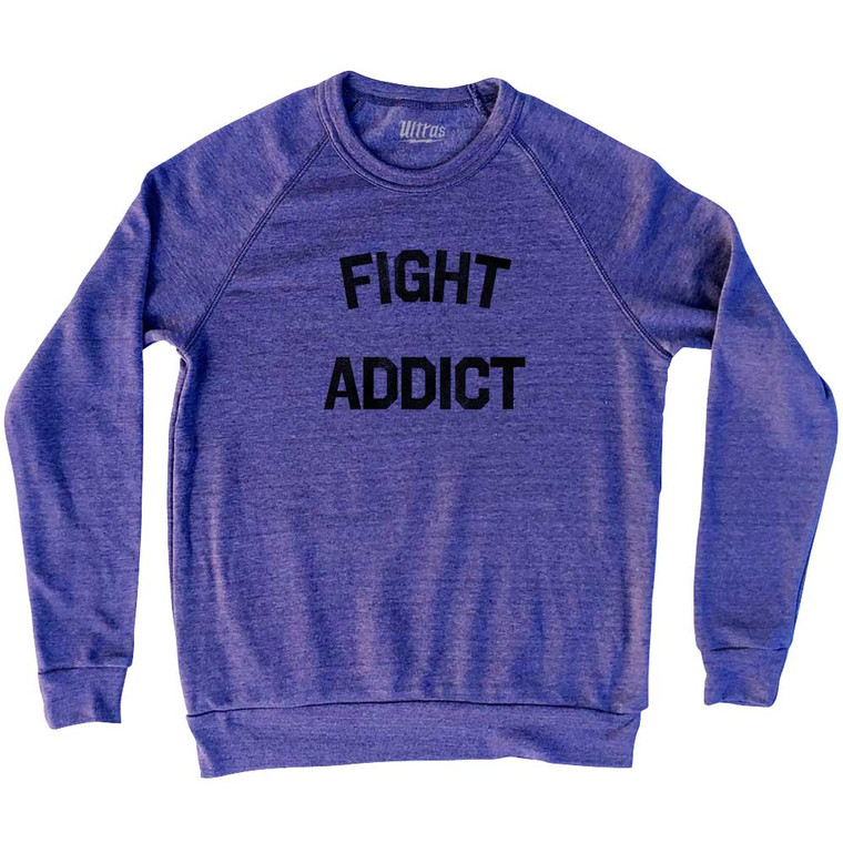 Fight Addict Adult Tri-Blend Sweatshirt - White