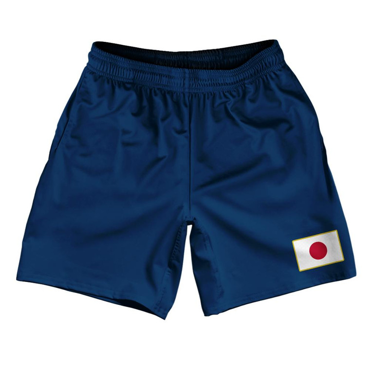 Japan Country Heritage Flag Athletic Running Fitness Exercise Shorts 7" Inseam Made In USA Shorts by Ultras