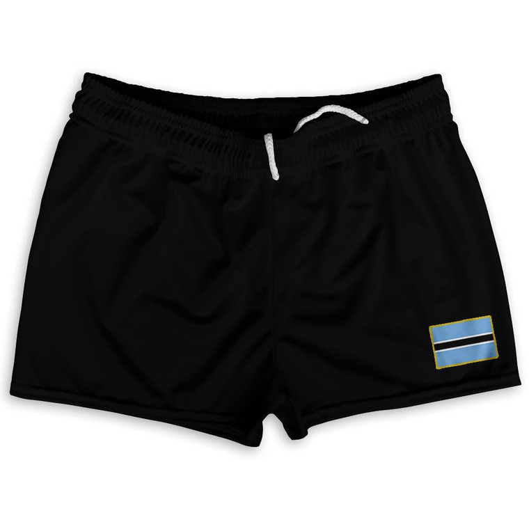 Botswana Country Heritage Flag Shorty Short Gym Shorts 2.5" Inseam Made In USA by Ultras