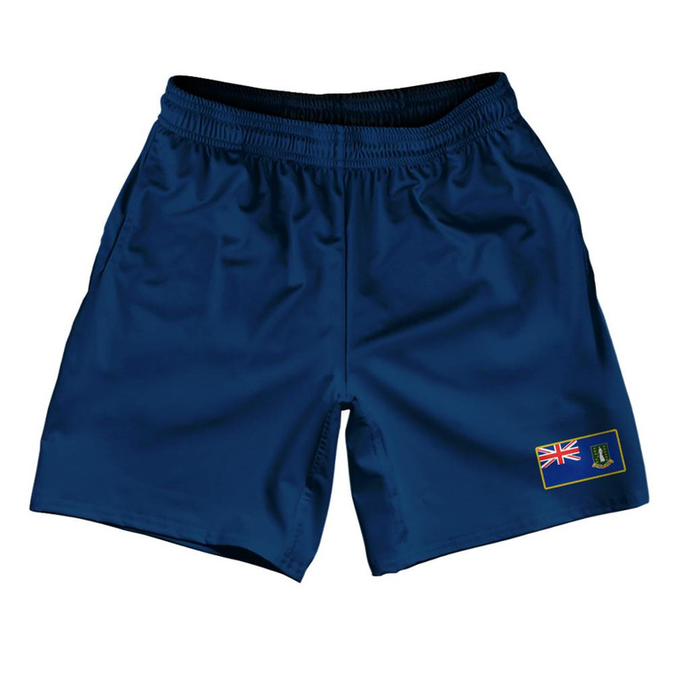 British Virgin Islands Country Heritage Flag Athletic Running Fitness Exercise Shorts 7" Inseam Made In USA Shorts by Ultras