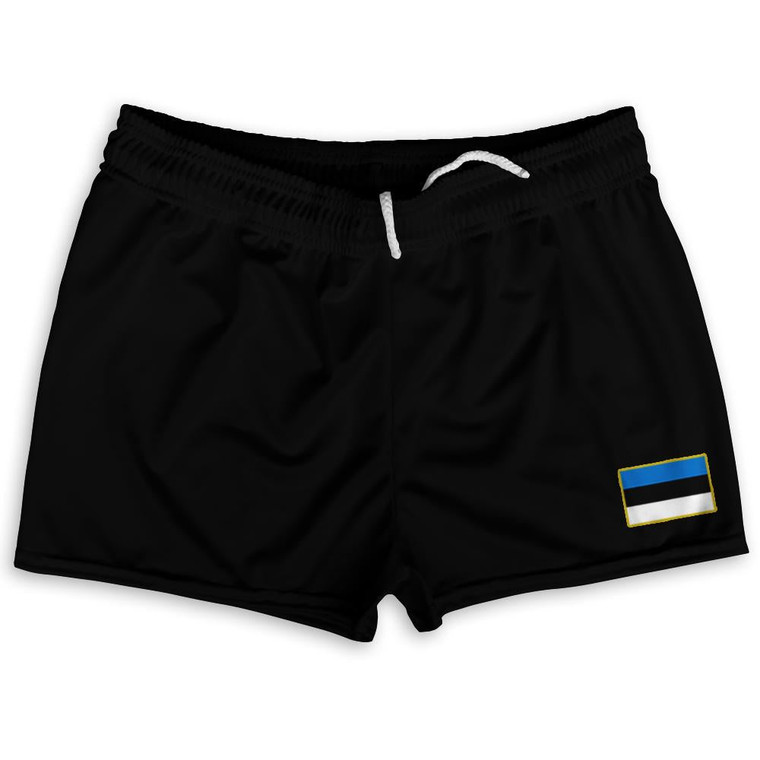 Estonia Country Heritage Flag Shorty Short Gym Shorts 2.5" Inseam Made In USA by Ultras